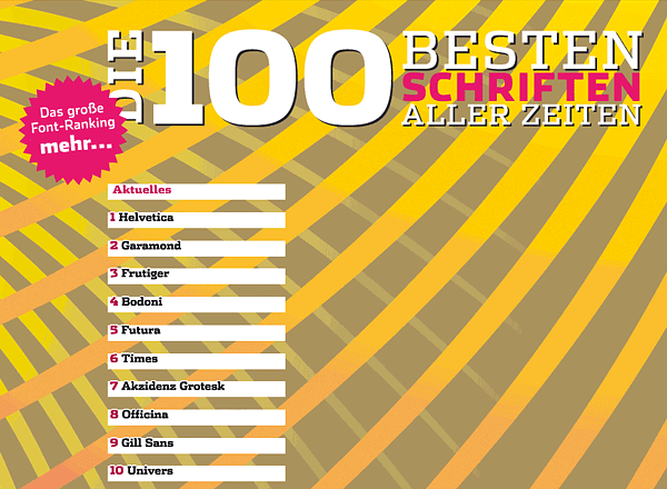 Die 100 besten Schriften aller Zeiten