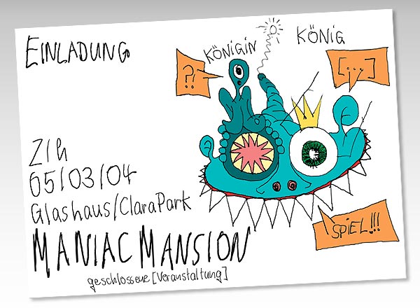 Flyer – Maniac Mansion